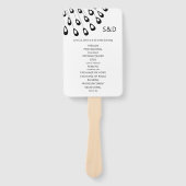 Gestileerde Pauwveer Huwelijksprogramma Waier Handwaaier (Voorkant)