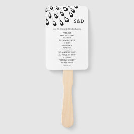 Gestileerde Pauwveer Huwelijksprogramma Waier Handwaaier