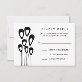 Gestileerde Peacock bruiloft uitnodiging RSVP kaar