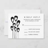 Gestileerde Peacock bruiloft uitnodiging RSVP kaar (Voorkant)