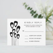 Gestileerde Peacock bruiloft uitnodiging RSVP kaar (Staand voorkant)