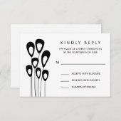 Gestileerde Peacock bruiloft uitnodiging RSVP kaar (Voorkant / Achterkant)