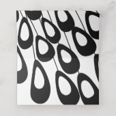 Gestileerde Peacock Feather Bruiloft Tafelnummer Plaatskaartje (Binnenkant ongevouwen)