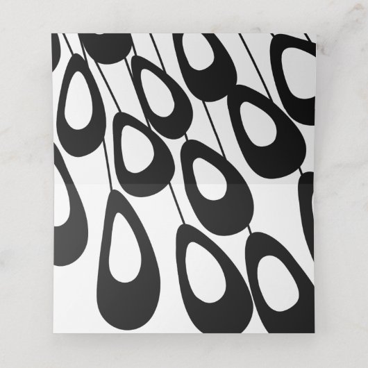 Gestileerde Peacock Feather Bruiloft Tafelnummer Plaatskaartje (Binnenkant ongevouwen)