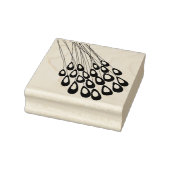 Gestileerde Peacock Feather Modern Rubber Stamp Rubberstempel (Stempel)