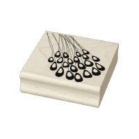 Gestileerde Peacock Feather Modern Rubber Stamp