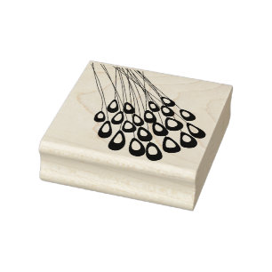 Gestileerde Peacock Feather Modern Rubber Stamp Rubberstempel