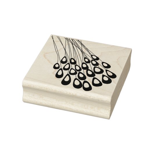 Gestileerde Peacock Feather Modern Rubber Stamp Rubberstempel (Stempel)