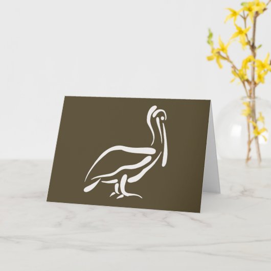 Gestileerde Pelikaan Kaart (Gele Bloem)