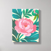 Gestileerde Peony Blossom Art Print (Voorkant)