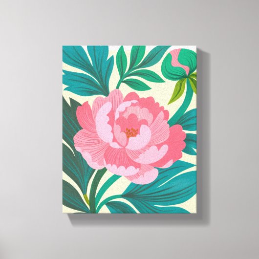 Gestileerde Peony Blossom Art Print (Voorkant)