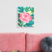 Gestileerde Peony Blossom Art Print (Insitu (Woonkamer))
