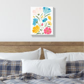 Gestileerde Peony Blossom Art Print (Insitu (Slaapkamer))