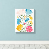 Gestileerde Peony Blossom Art Print (Insitu (Houten vloer))