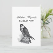  gestileerde peregrine valk BW Kaart (Staand voorkant)