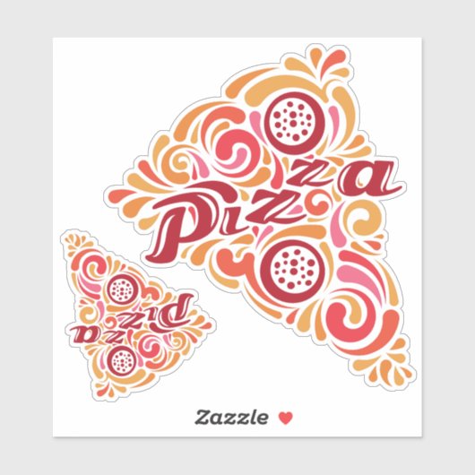 gestileerde pizza sticker (Vel)