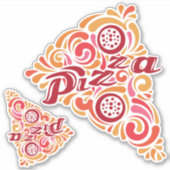 gestileerde pizza sticker (Voorkant)