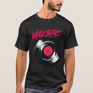 Gestileerde Platenspeler Illustratie T-shirt