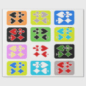 Gestileerde pokerkaarten Cadeaupapier (Vlak)