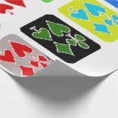 Gestileerde pokerkaarten Cadeaupapier (Hoek)