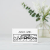  gestileerde pololbaardtekening #3 zwart visitekaartje (Staand voorkant)