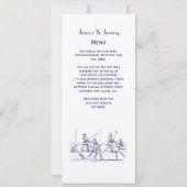 gestileerde polollade Tekening #2 Blauw Menu Kaart (Achterkant)