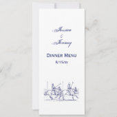 gestileerde polollade Tekening #2 Blauw Menu Kaart (Voorkant)