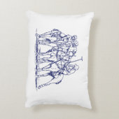 gestileerde polollen tekenen #1 Blauw Accent Kussen (Achterkant (Verticaal))