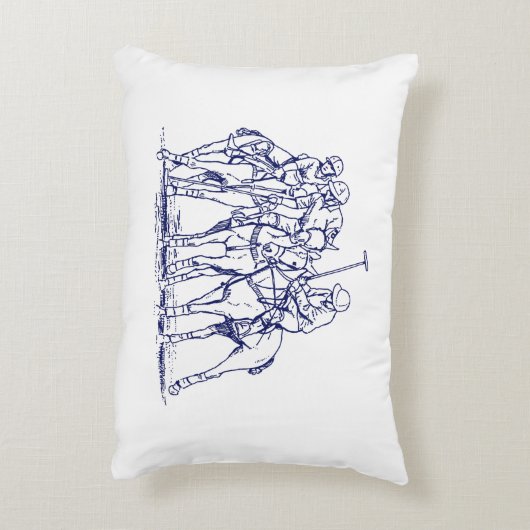  gestileerde polollen tekenen #1 Blauw Accent Kussen (Achterkant (Verticaal))