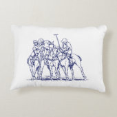 gestileerde polollen tekenen #1 Blauw Accent Kussen (Achterkant)