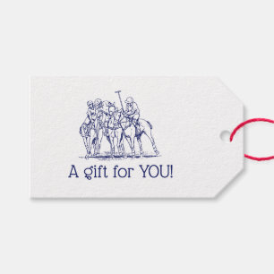  gestileerde polollen tekenen #1 Blauw Cadeaulabel