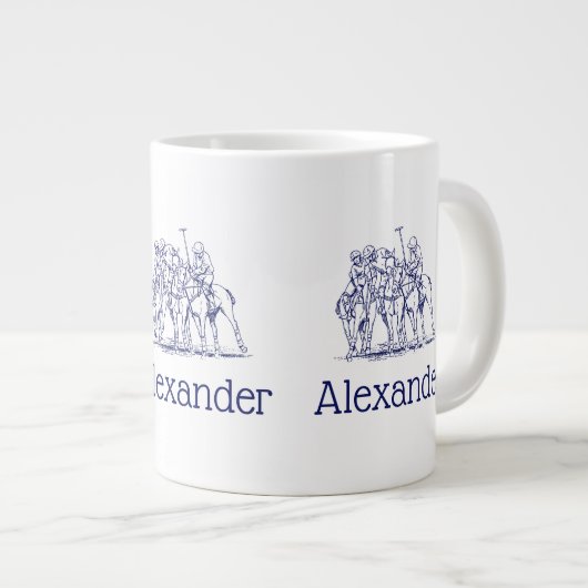  gestileerde polollen tekenen #1 Blauw Grote Koffiekop (Voorkant rechts)