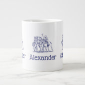  gestileerde polollen tekenen #1 Blauw Grote Koffiekop (Voorkant)