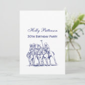 gestileerde polollen tekenen #1 Blauw Kaart (Staand voorkant)