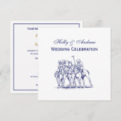  gestileerde polollen tekenen #1 Blauw Kaart (Voorkant / Achterkant)