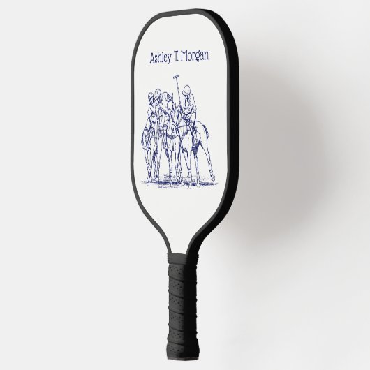  gestileerde polollen tekenen #1 Blauw Pickleball Paddle (Links)
