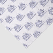 gestileerde polollen tekenen #1 Blauw Tissuepapier (Detail)