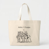  gestileerde polollen tekenen #1 zwart grote tote bag (Voorkant)