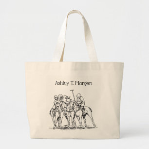 gestileerde polollen tekenen #1 zwart grote tote bag