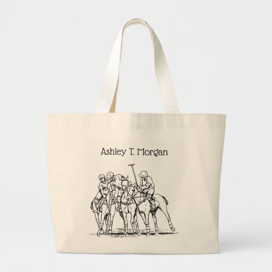 gestileerde polollen tekenen #1 zwart grote tote bag (Voorkant)