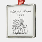  gestileerde polollen tekenen #1 zwart metalen ornament (Links)