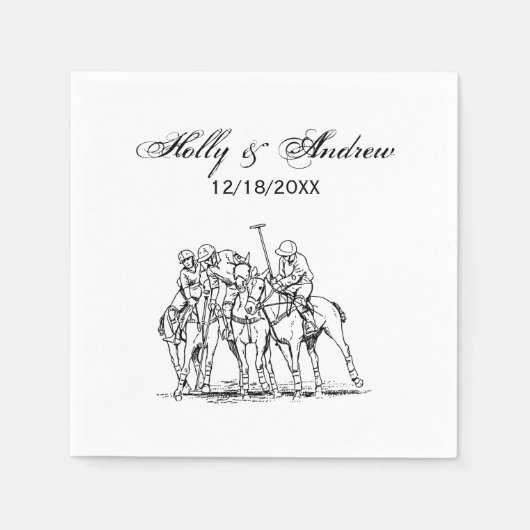 gestileerde polollen tekenen #1 zwart servet (Voorkant)