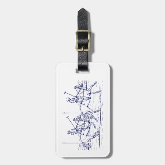 gestileerde polollen tekenen #2 Blauw Bagagelabel (Voorkant verticaal)