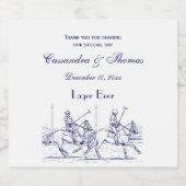  gestileerde polollen tekenen #2 Blauw Bier Etiket (Enkel label)