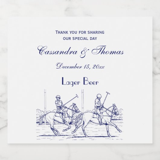  gestileerde polollen tekenen #2 Blauw Bier Etiket (Enkel label)