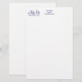 gestileerde polollen tekenen #2 Blauw Briefpapier (Voorkant / Achterkant)