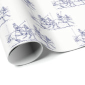  gestileerde polollen tekenen #2 Blauw Cadeaupapier (Rol Hoek)