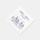  gestileerde polollen tekenen #2 Blauw Servet (Hoek)