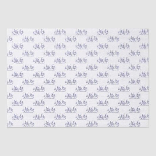  gestileerde polollen tekenen #2 Blauw Tissuepapier (Voorkant)