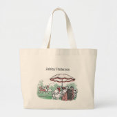  gestileerde pololmatch voor dames Lunch tekening Grote Tote Bag (Voorkant)